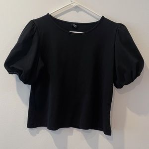 This and More black puff sleeve top